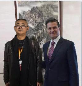 范广新老师和卢旺达总统卡加梅"国礼书画第一人"